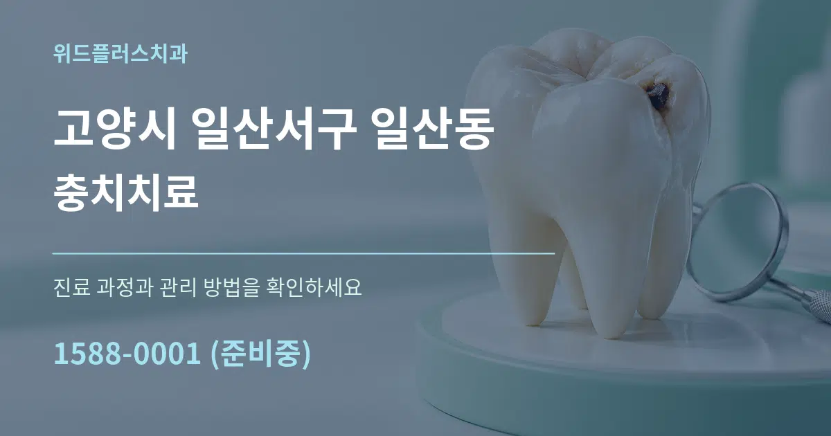 고양시 일산서구 일산동 충치치료 작업 조건 안내 그래픽