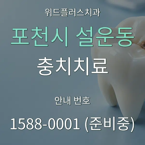 포천시 설운동 충치치료 대표 안내 그래픽