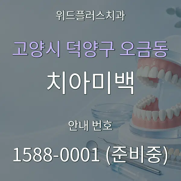 고양시 덕양구 오금동 치아미백 대표 안내 그래픽
