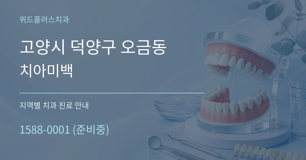 고양시 덕양구 오금동 치아미백 대표 안내 그래픽