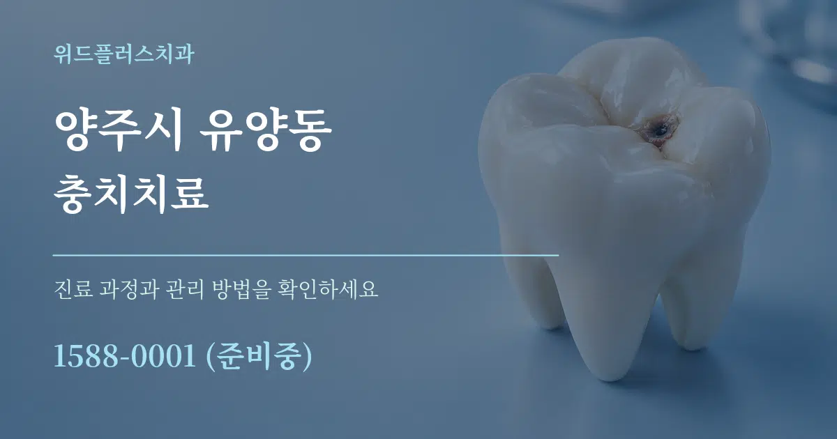 양주시 유양동 충치치료 서비스 이용 안내 그래픽