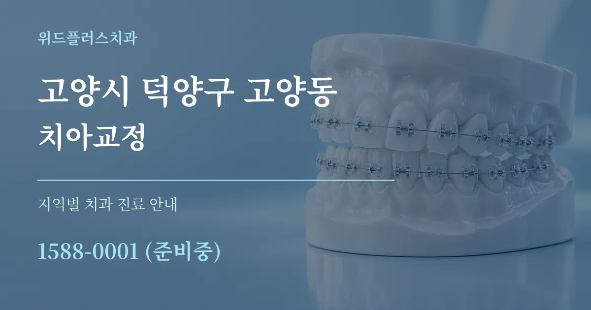 고양시 덕양구 고양동 치아교정 대표 안내 그래픽