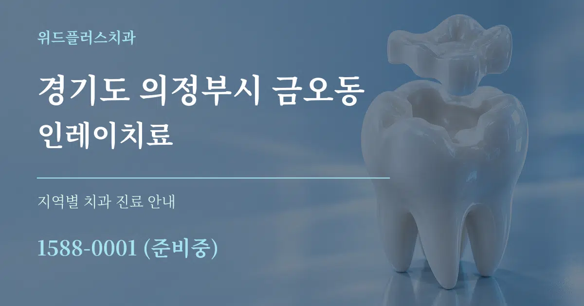 경기도 의정부시 금오동 인레이치료 대표 안내 그래픽