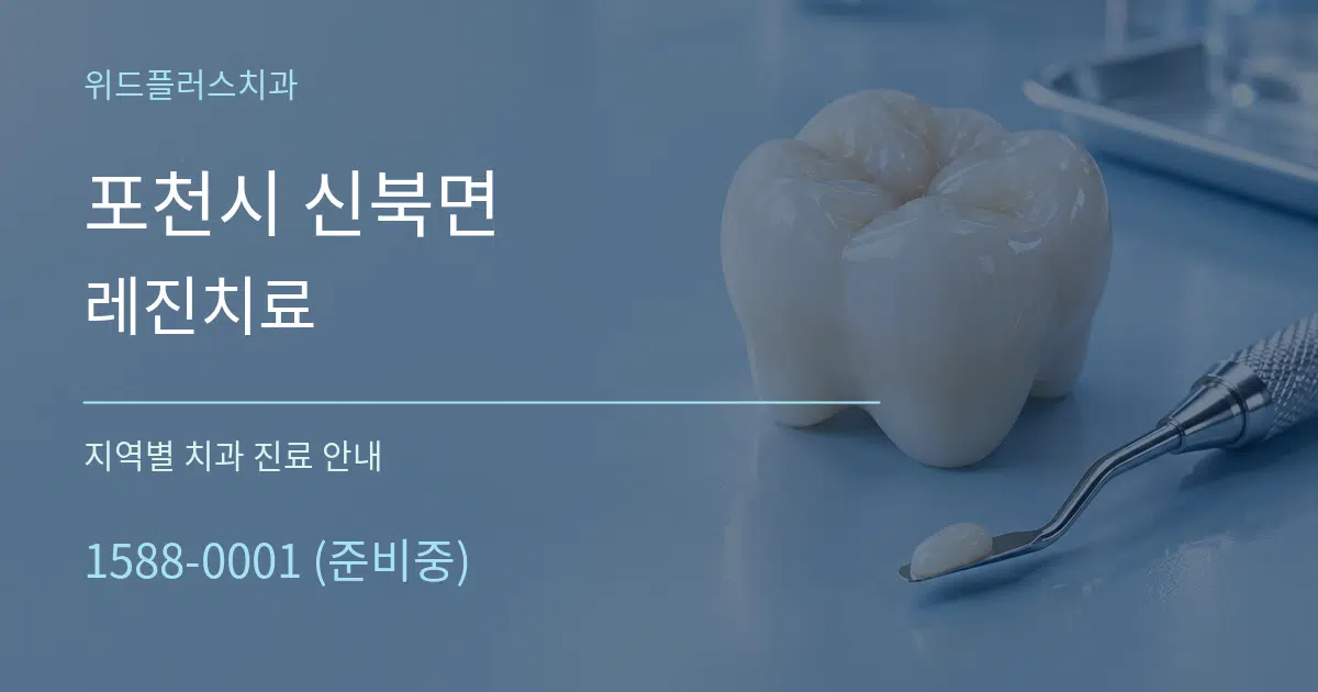 포천시 신북면 레진치료 대표 안내 그래픽