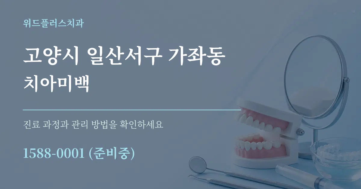 고양시 일산서구 가좌동 치아미백 서비스 이용 안내 그래픽