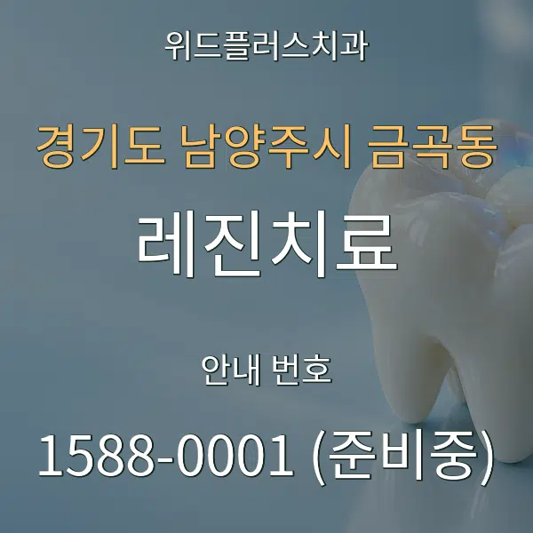 경기도 남양주시 금곡동 레진치료 대표 안내 그래픽