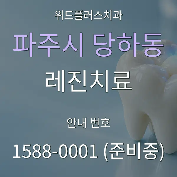 파주시 당하동 레진치료 대표 안내 그래픽