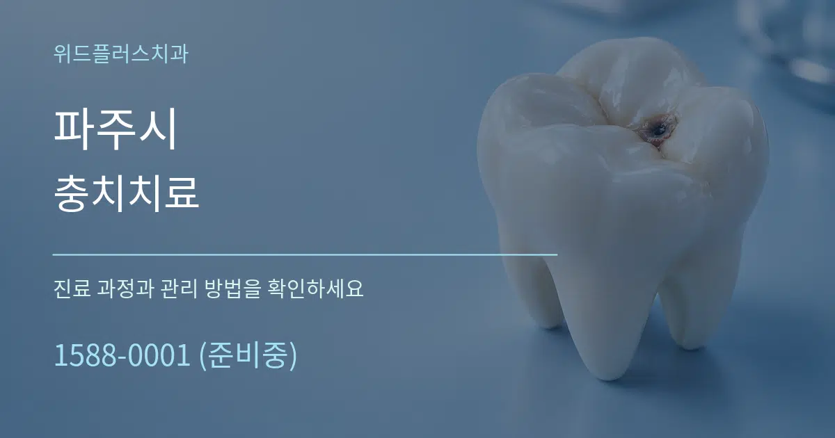 파주시 충치치료 작업 조건 안내 그래픽