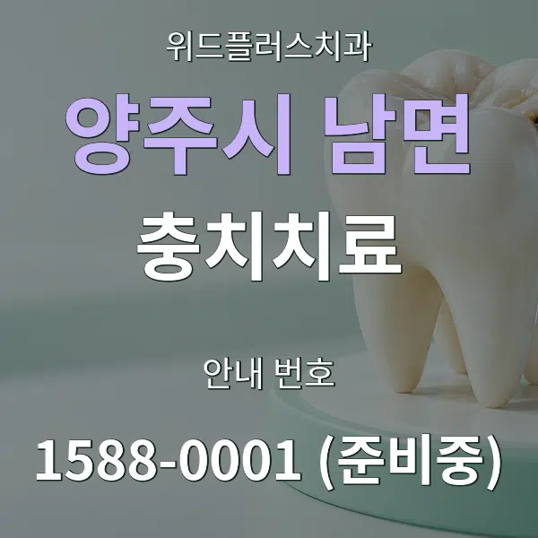 양주시 남면 충치치료 대표 안내 그래픽