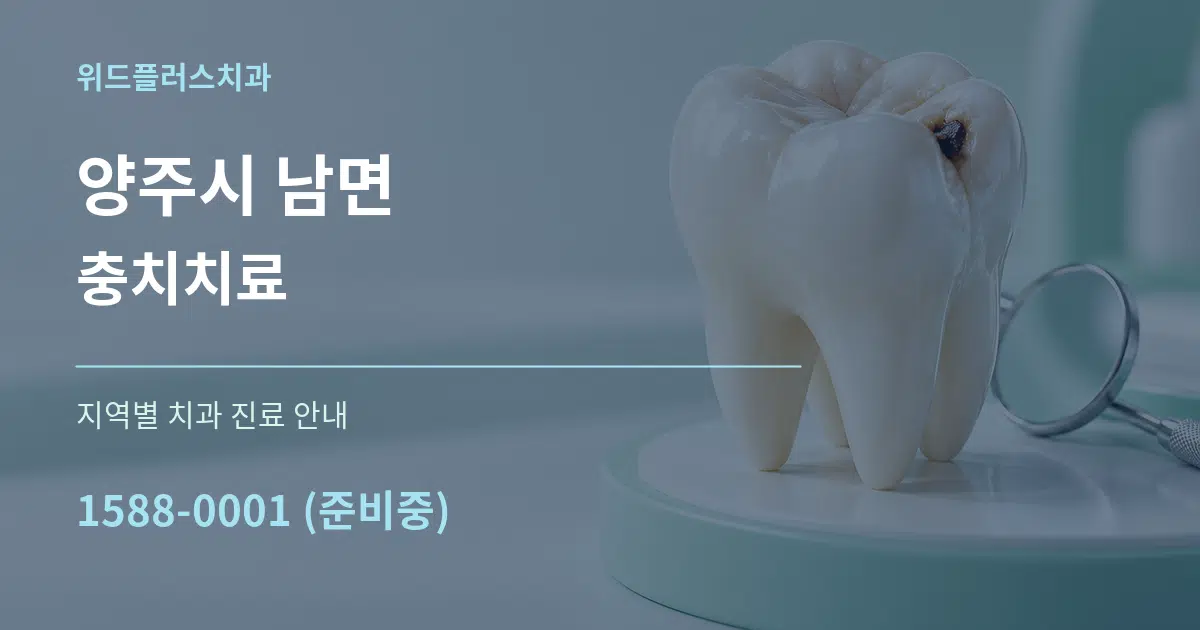 양주시 남면 충치치료 대표 안내 그래픽