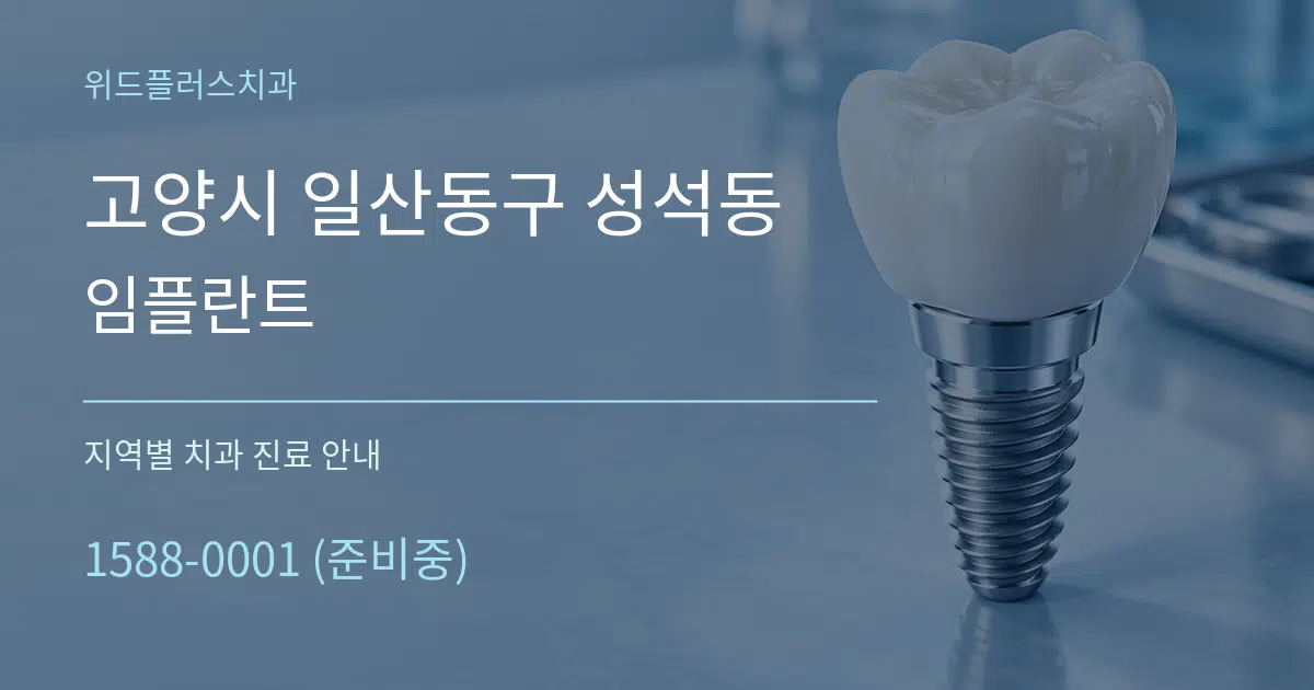 고양시 일산동구 성석동 임플란트 대표 안내 그래픽