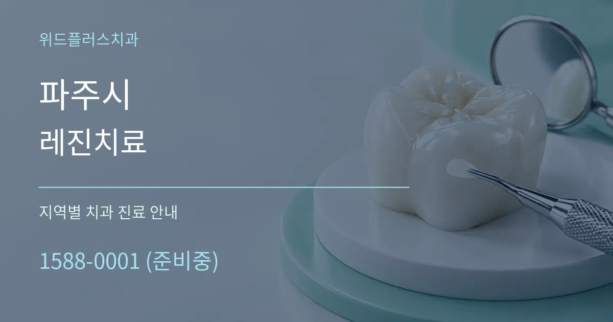 파주시 레진치료 대표 안내 그래픽