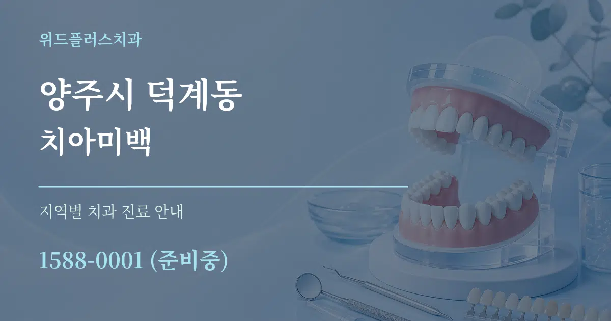 양주시 덕계동 치아미백 대표 안내 그래픽