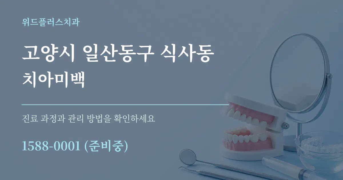고양시 일산동구 식사동 치아미백 서비스 이용 안내 그래픽