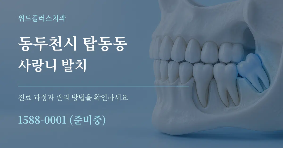 동두천시 탑동동 사랑니 발치 서비스 이용 안내 그래픽