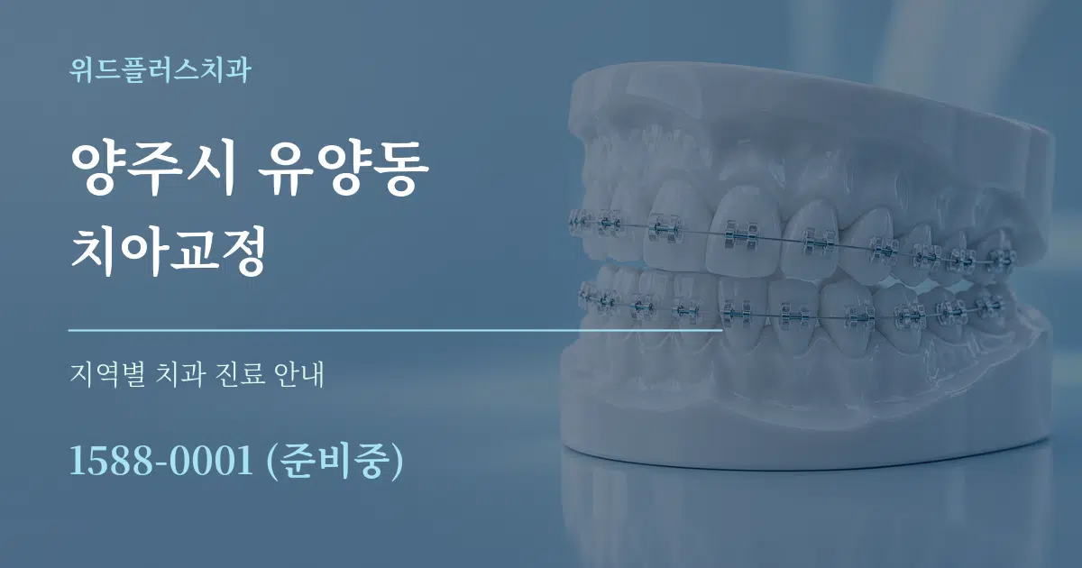 양주시 유양동 치아교정 대표 안내 그래픽