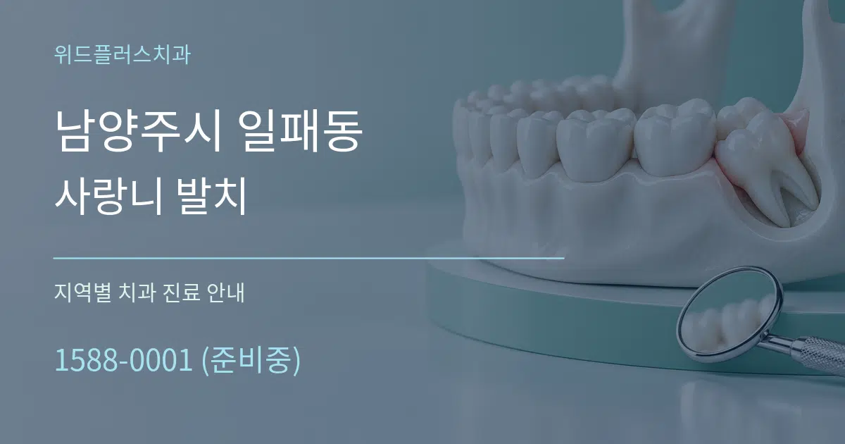 남양주시 일패동 사랑니 발치 대표 안내 그래픽