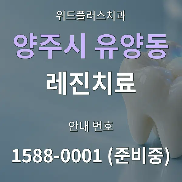 양주시 유양동 레진치료 대표 안내 그래픽
