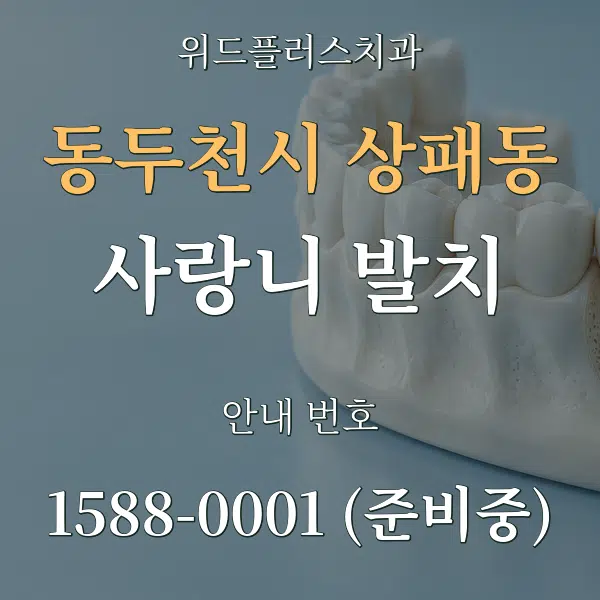동두천시 상패동 사랑니 발치 대표 안내 그래픽