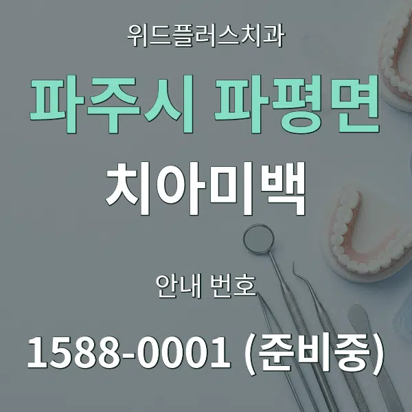 파주시 파평면 치아미백 대표 안내 그래픽