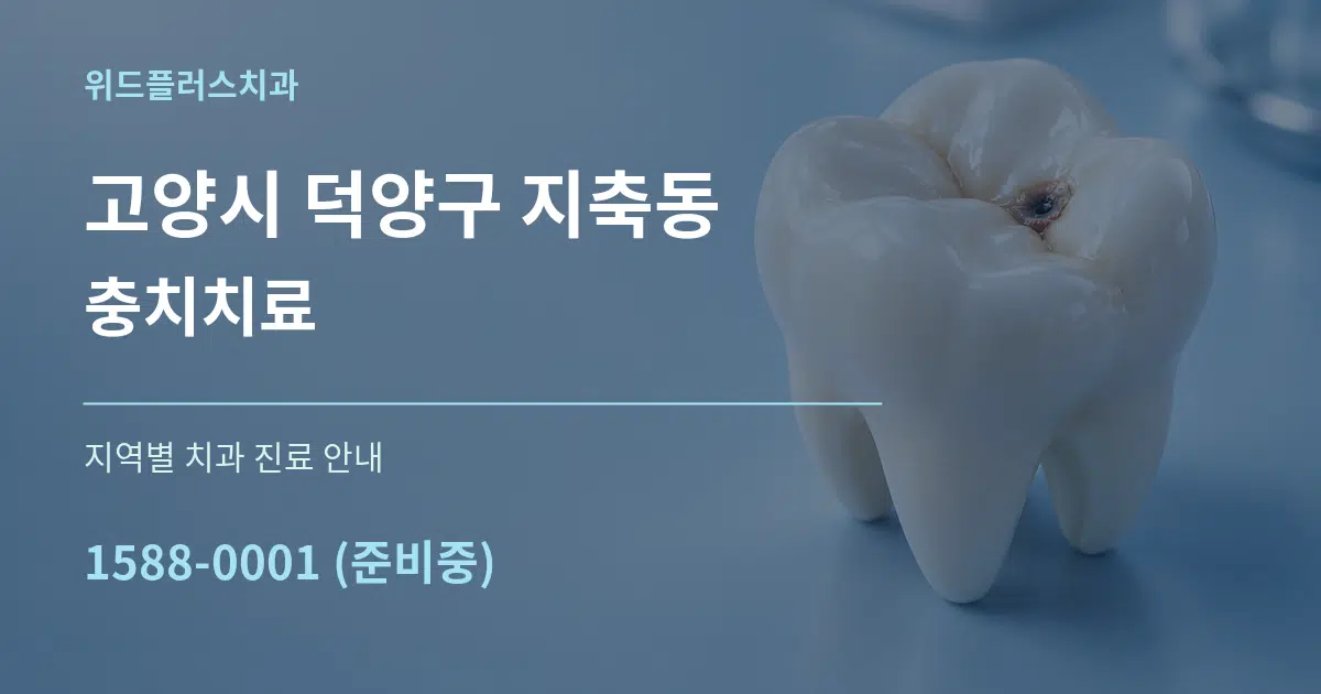 고양시 덕양구 지축동 충치치료 대표 안내 그래픽
