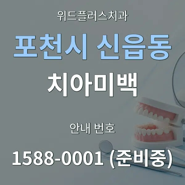 포천시 신읍동 치아미백 대표 안내 그래픽