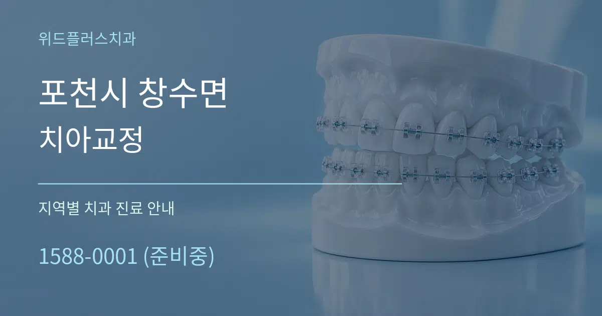 포천시 창수면 치아교정 대표 안내 그래픽