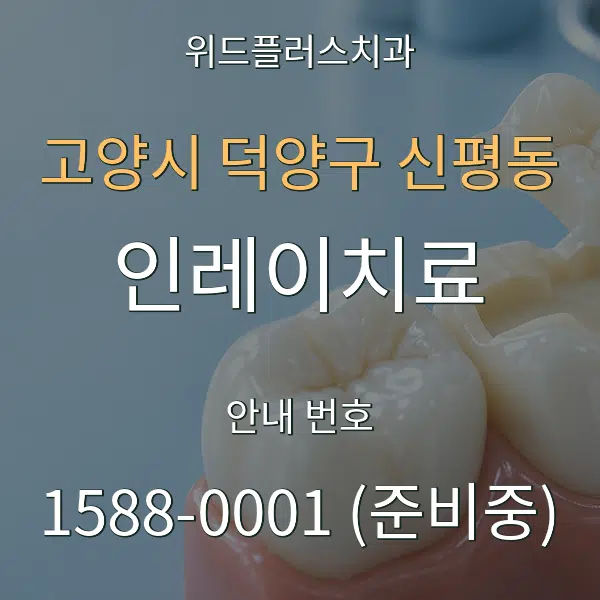 고양시 덕양구 신평동 인레이치료 대표 안내 그래픽