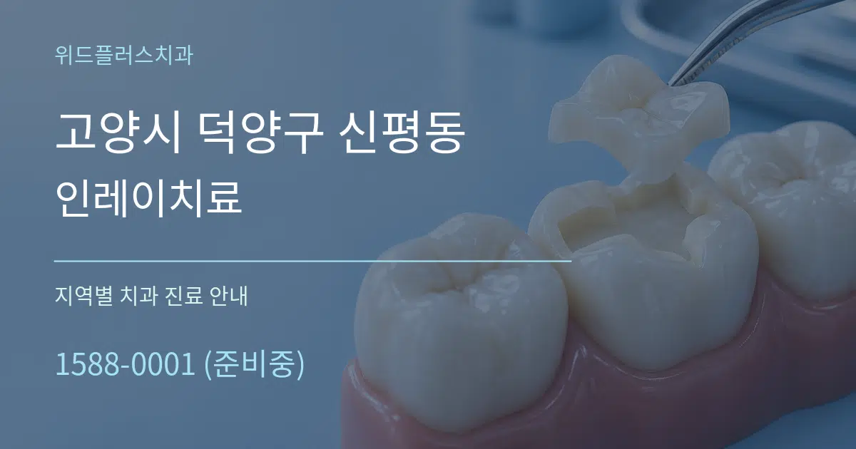 고양시 덕양구 신평동 인레이치료 대표 안내 그래픽