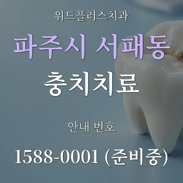 파주시 서패동 충치치료 대표 안내 그래픽