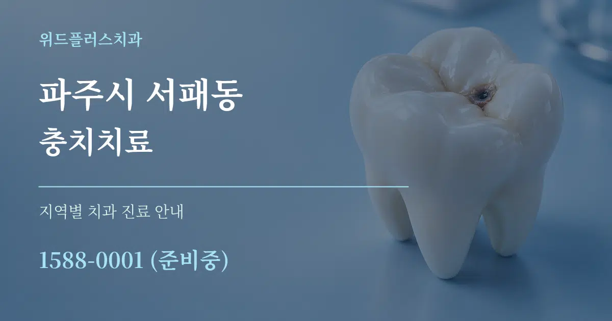 파주시 서패동 충치치료 대표 안내 그래픽