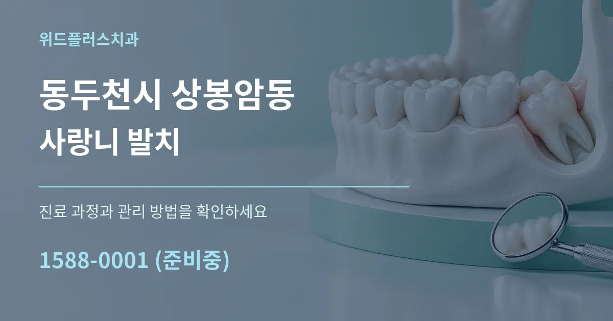 동두천시 상봉암동 사랑니 발치 서비스 이용 안내 그래픽
