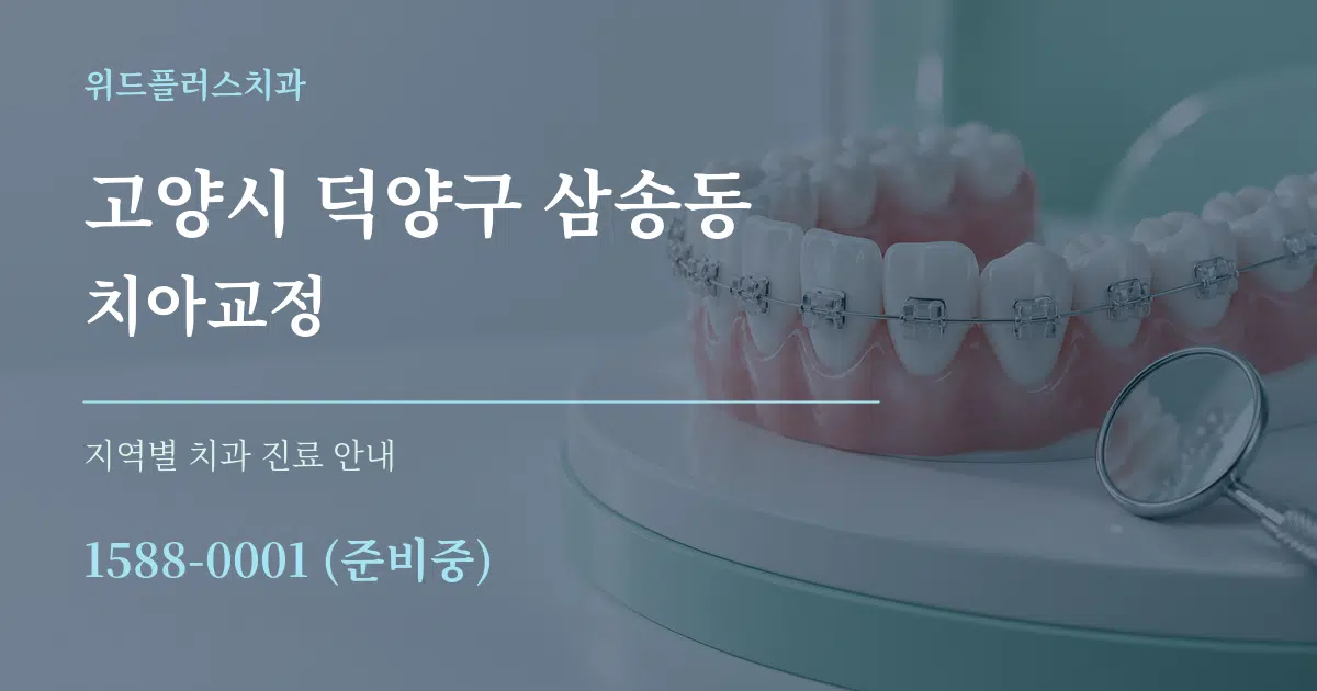 고양시 덕양구 삼송동 치아교정 대표 안내 그래픽