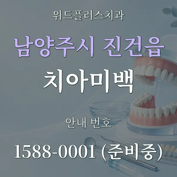 남양주시 진건읍 치아미백 대표 안내 그래픽