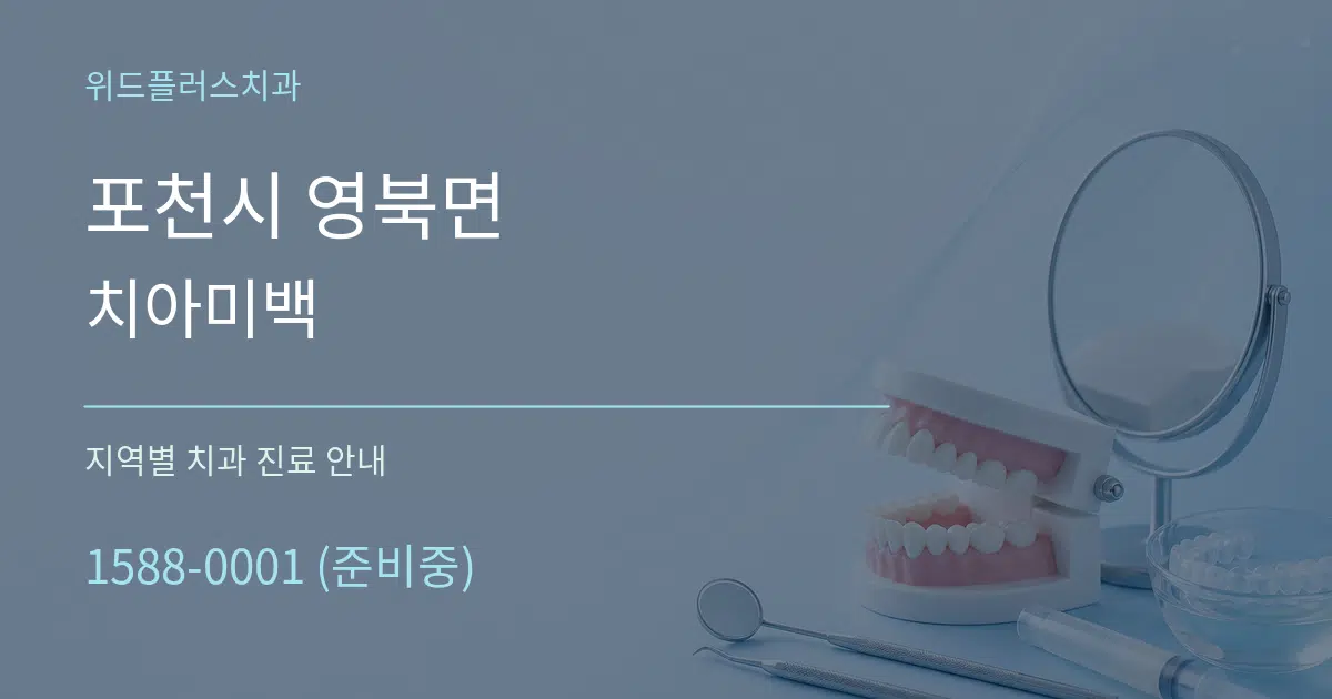 포천시 영북면 치아미백 대표 안내 그래픽