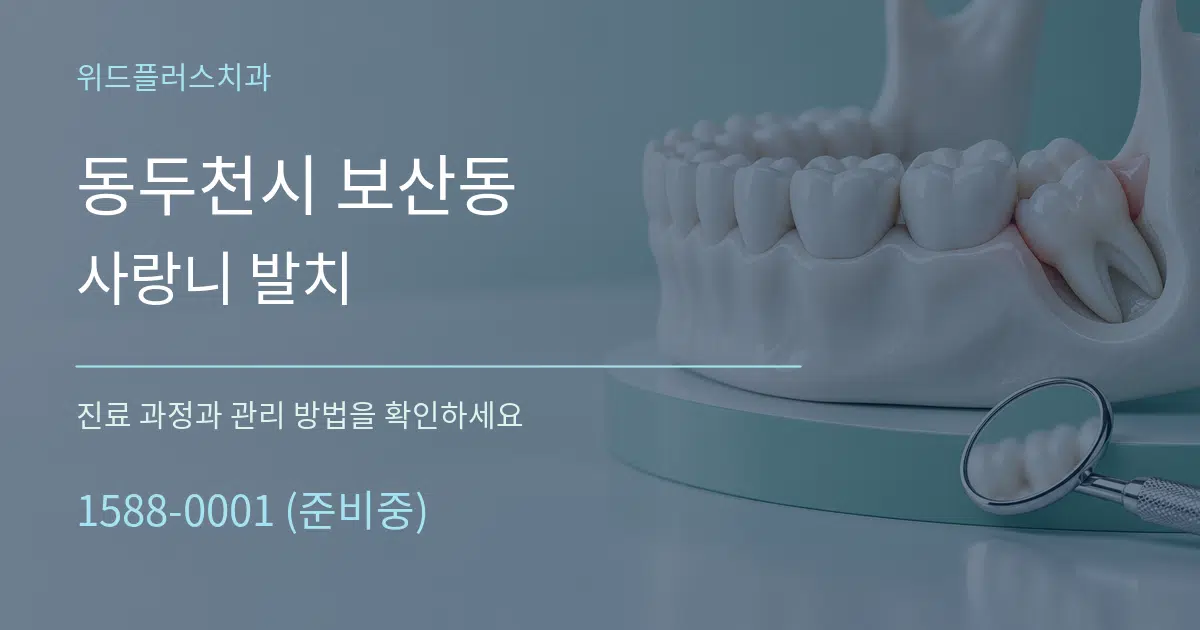 동두천시 보산동 사랑니 발치 서비스 이용 안내 그래픽