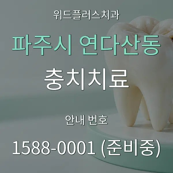 파주시 연다산동 충치치료 대표 안내 그래픽