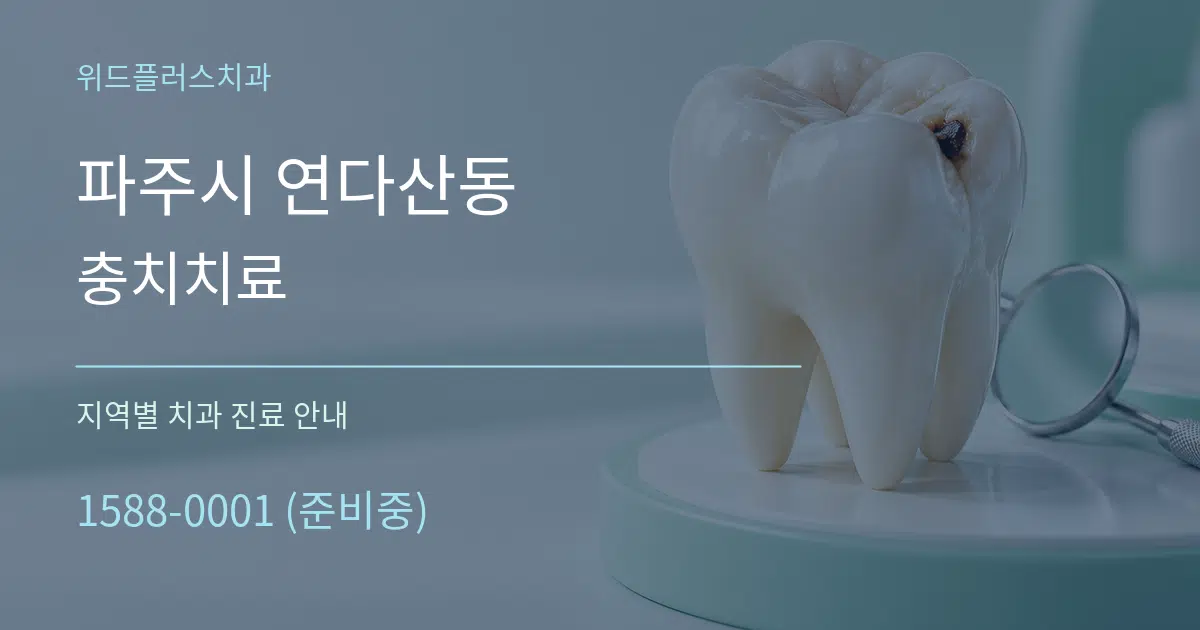 파주시 연다산동 충치치료 대표 안내 그래픽