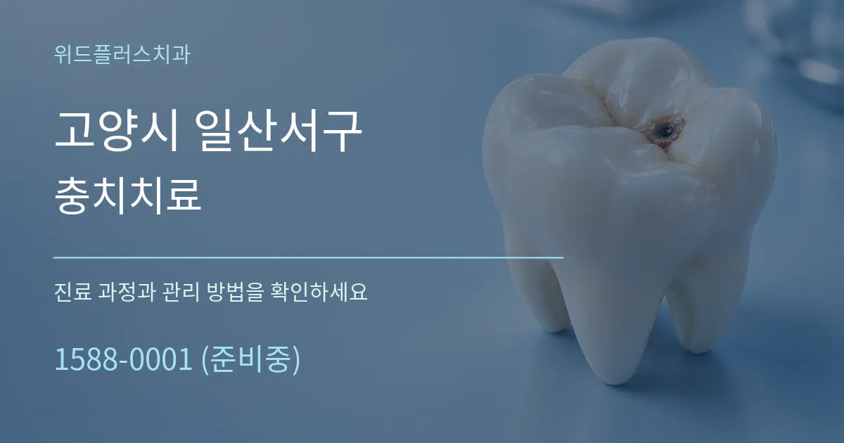 고양시 일산서구 충치치료 작업 조건 안내 그래픽