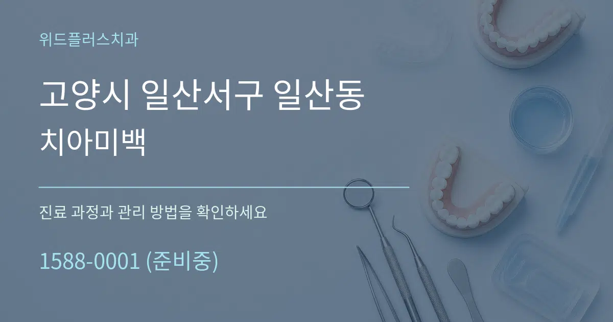 고양시 일산서구 일산동 치아미백 서비스 이용 안내 그래픽