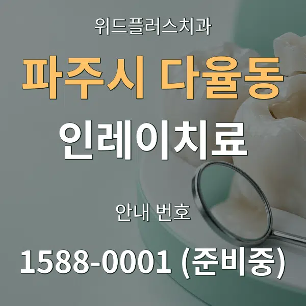 파주시 다율동 인레이치료 대표 안내 그래픽