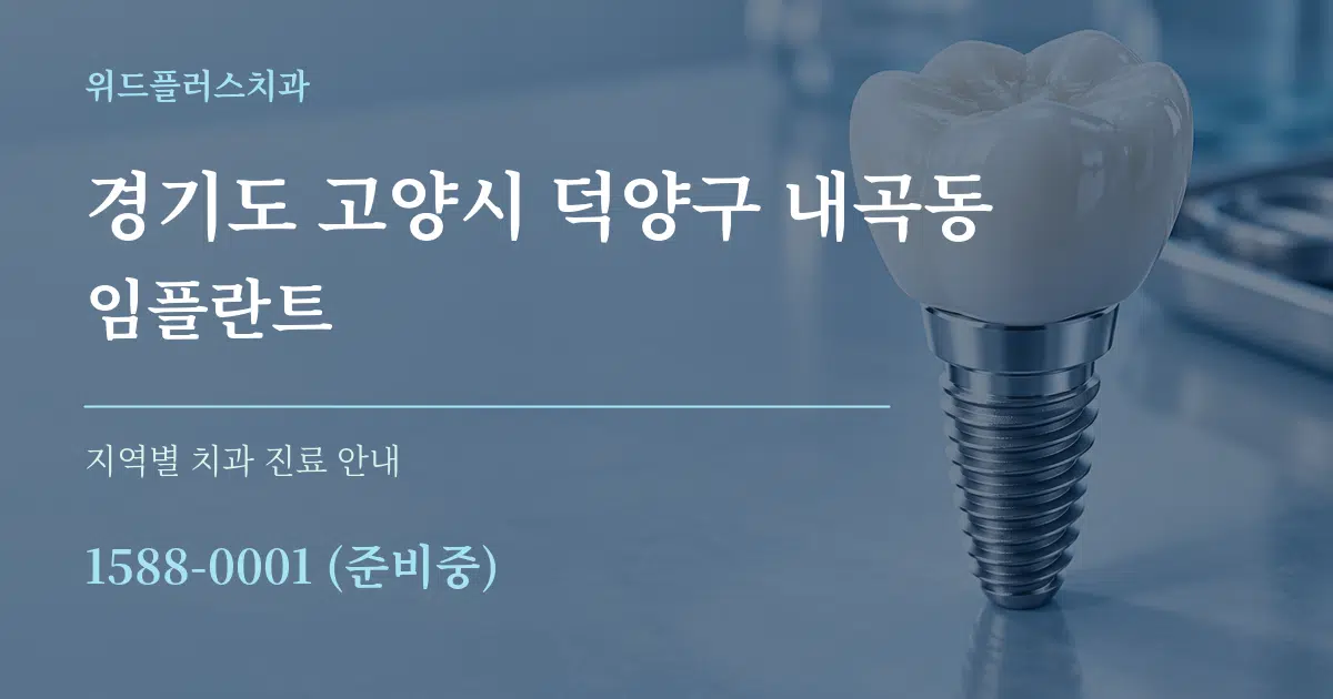경기도 고양시 덕양구 내곡동 임플란트 대표 안내 그래픽