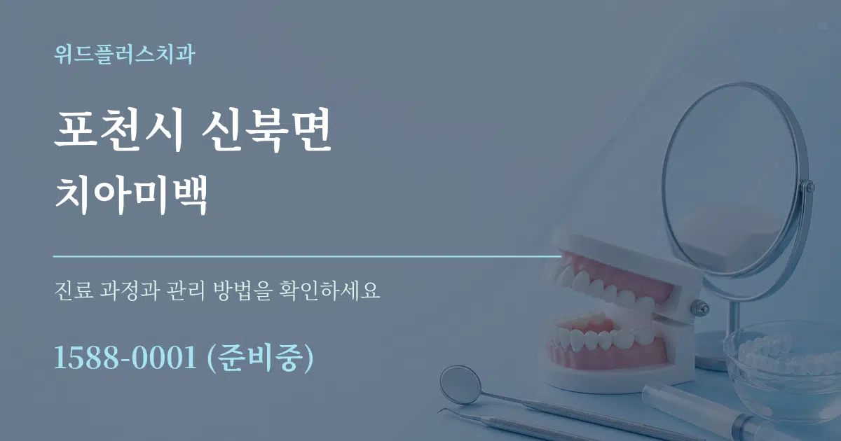포천시 신북면 치아미백 서비스 이용 안내 그래픽