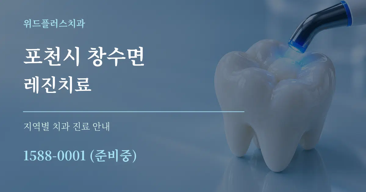 포천시 창수면 레진치료 대표 안내 그래픽