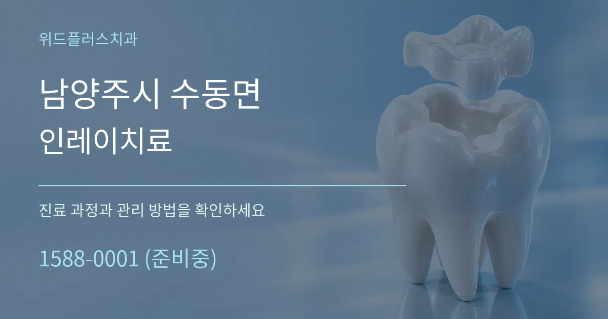 남양주시 수동면 인레이치료 서비스 이용 안내 그래픽