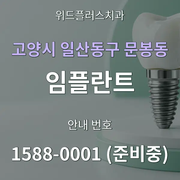 고양시 일산동구 문봉동 임플란트 대표 안내 그래픽