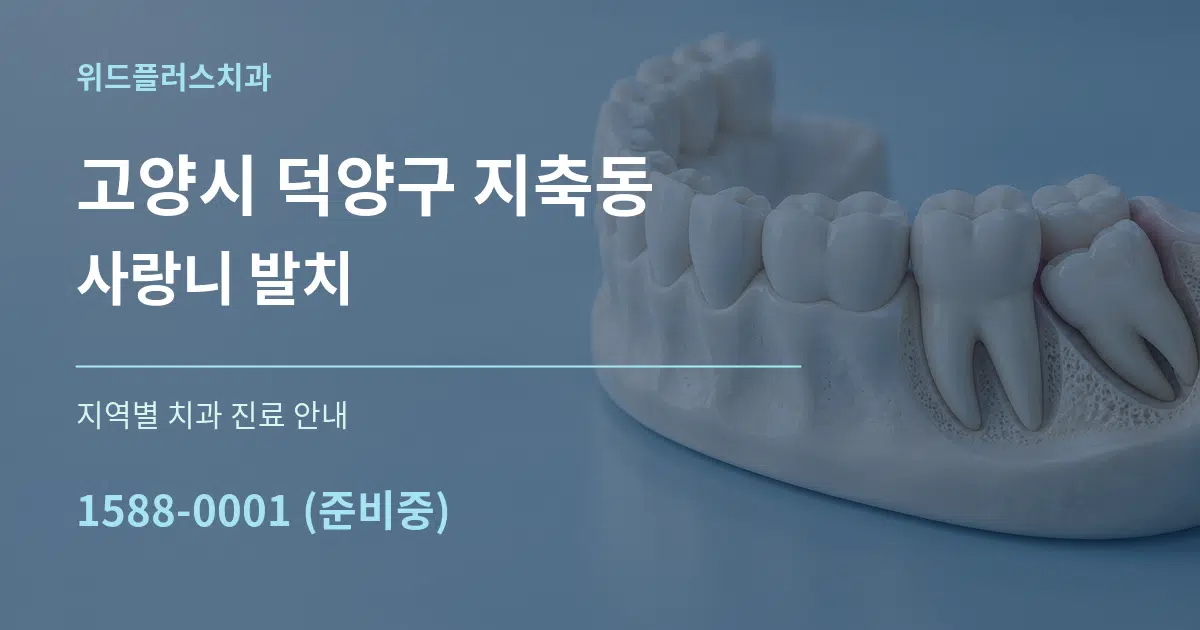 고양시 덕양구 지축동 사랑니 발치 대표 안내 그래픽