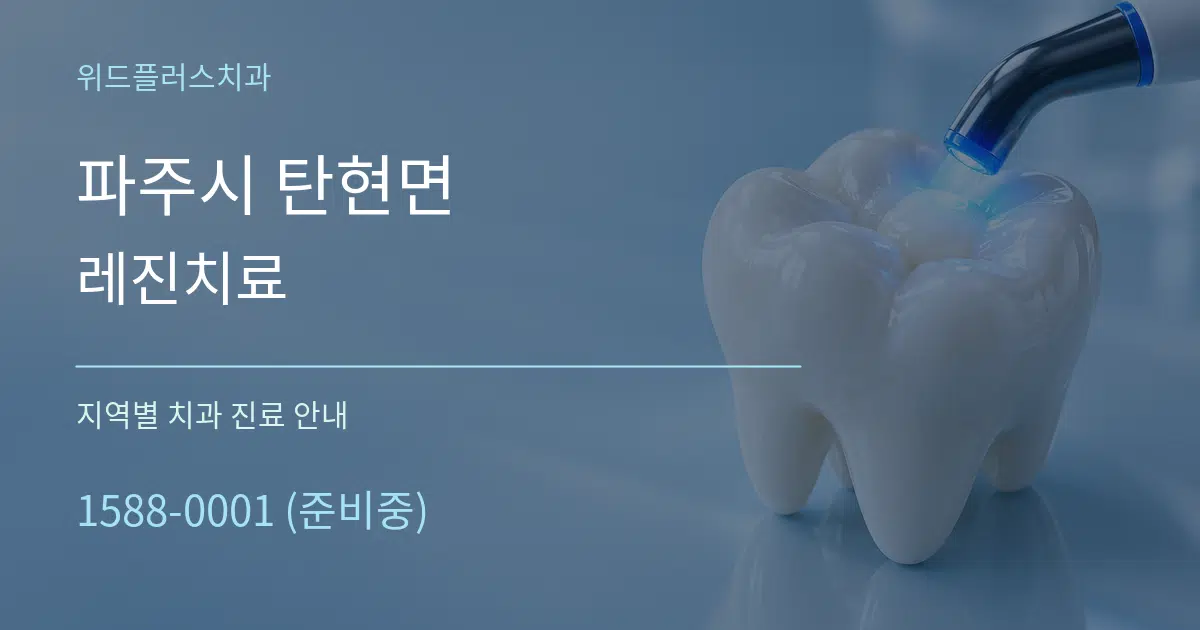 파주시 탄현면 레진치료 대표 안내 그래픽