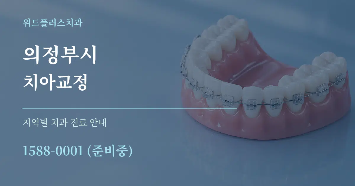 의정부시 치아교정 대표 안내 그래픽