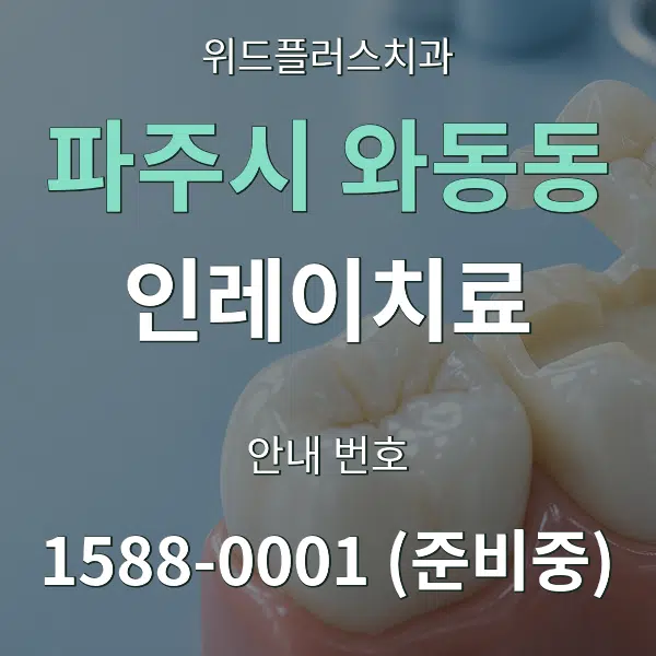 파주시 와동동 인레이치료 대표 안내 그래픽
